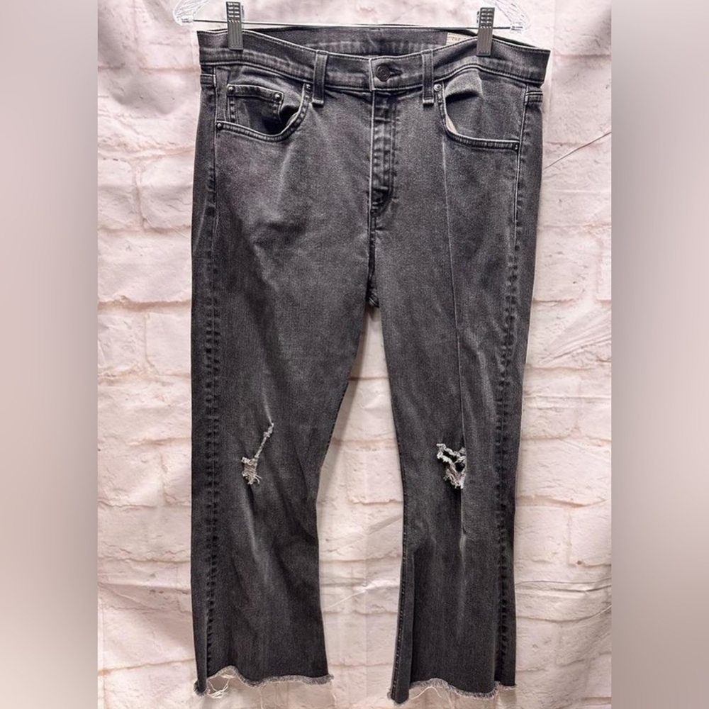 Rag & Bone cropped flare jeans gray‎ size 31